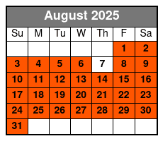 Adventure Wildlife Tour August Schedule