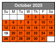 Adventure Wildlife Tour October Schedule