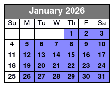 Everglade Airboat Tours January Schedule