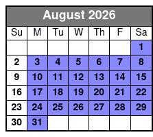 30 Minute Everglade Airboat Tour August Schedule