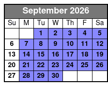 30 Minute Everglade Airboat Tour September Schedule