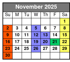 St. Johns Rivership Orlando Lunch and Dinner Cruises November Schedule