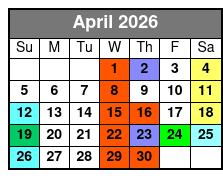 St. Johns Rivership Orlando Lunch and Dinner Cruises April Schedule