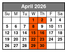 St. Johns Rivership Orlando 1 1/2 Hour Dinner Cruise (Dinner Included) April Schedule