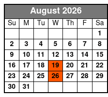 St. Johns Rivership Orlando 1 1/2 Hour Dinner Cruise (Dinner Included) August Schedule