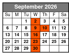 St. Johns Rivership Orlando 1 1/2 Hour Dinner Cruise (Dinner Included) September Schedule