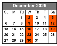 Beach Day and Nature Boat Ride December Schedule