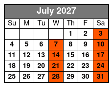 Beach Day and Nature Boat Ride July Schedule