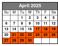 90 Minute Pontoon Cruise in Florida April Schedule