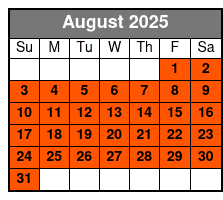 90 Minute Pontoon Cruise in Florida August Schedule