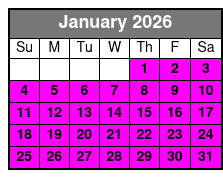 90 Minute Pontoon Cruise in Florida January Schedule