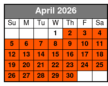 90 Minute Pontoon Cruise in Florida April Schedule