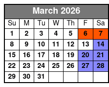 Champagne & Charcuterie Sunset Trail Ride March Schedule