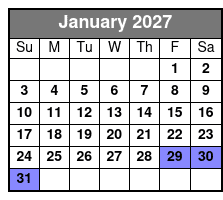 Champagne & Charcuterie Sunset Trail Ride January Schedule