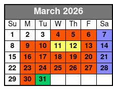 2hr Historical Wildlife Tour March Schedule