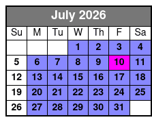 2hr Historical Wildlife Tour July Schedule