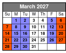 Single Kayak March Schedule