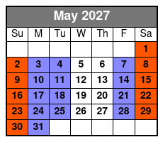 Single Kayak May Schedule