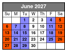 Single Kayak June Schedule