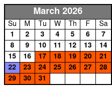 Horseback Ride March Schedule