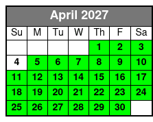 Horseback Ride April Schedule