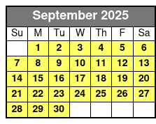 Off-Road Segway Adventure Tour September Schedule