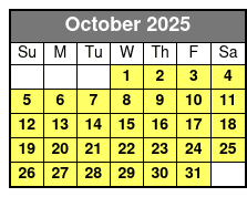 Off-Road Segway Adventure Tour October Schedule