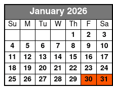 Off-Road Segway Adventure Tour January Schedule