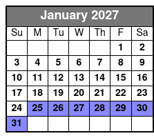 Off-Road Segway Adventure Tour January Schedule