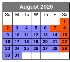 Medieval Times Dinner Show in Orlando August Schedule