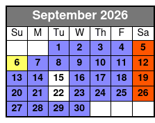 Medieval Times Dinner Show in Orlando September Schedule