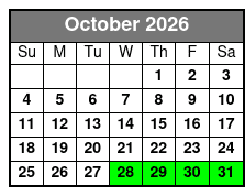 Medieval Times Dinner Show in Orlando October Schedule