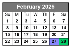 Fright Before Your Eyes 90-Minute Escape Room February Schedule
