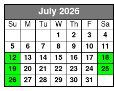 Fright Before Your Eyes 90-Minute Escape Room July Schedule