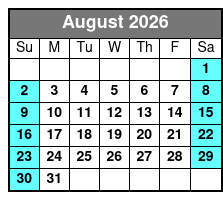 Fright Before Your Eyes 90-Minute Escape Room August Schedule