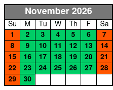 Fright Before Your Eyes 90-Minute Escape Room November Schedule