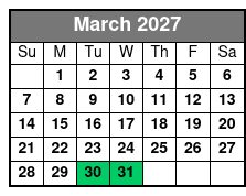 Fright Before Your Eyes 90-Minute Escape Room March Schedule