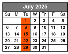 Downtown Orlando Art and Food Tour July Schedule
