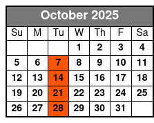 Downtown Orlando Art and Food Tour October Schedule