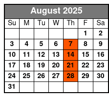 Third Thursday August Schedule