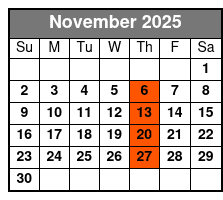 Third Thursday November Schedule