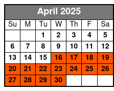 Outdoor Escape Room in Orlando - Lake Eola Park Area April Schedule
