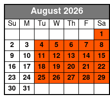 4-Hour Rental Mountain Bike Experience August Schedule