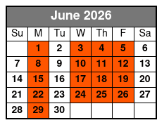 Stand Up Paddle Board June Schedule
