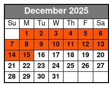Fun Spot America December Schedule