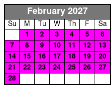 90-Min Tour February Schedule