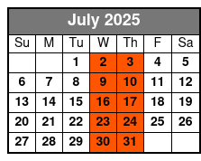 ATV Single Driver Experience July Schedule