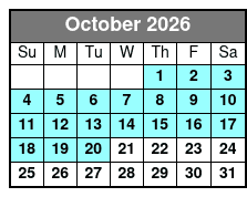 ATV Single Driver Experience October Schedule