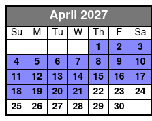 ATV Single Driver Experience April Schedule
