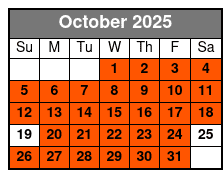 Blue Springs Kayaking Tour October Schedule